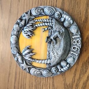 1981 Coastal Christmas by Michael Ricker Pewter Plate